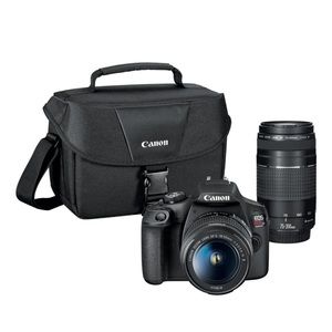 Canon EOS Rebel t7 DSLR Camera w/ 2 Lenses and Memory Card